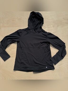 Apana Black Performance Hoodie Sweatshirt Athletic Pullover Activewear size M